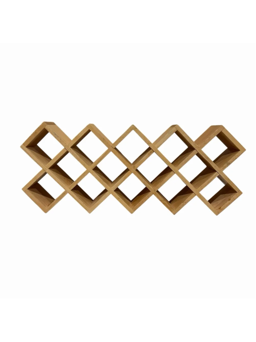 Wood Wall Display Shelf Shadow Box 14 Cubby Hanging Mini Cube Display Spice Rack